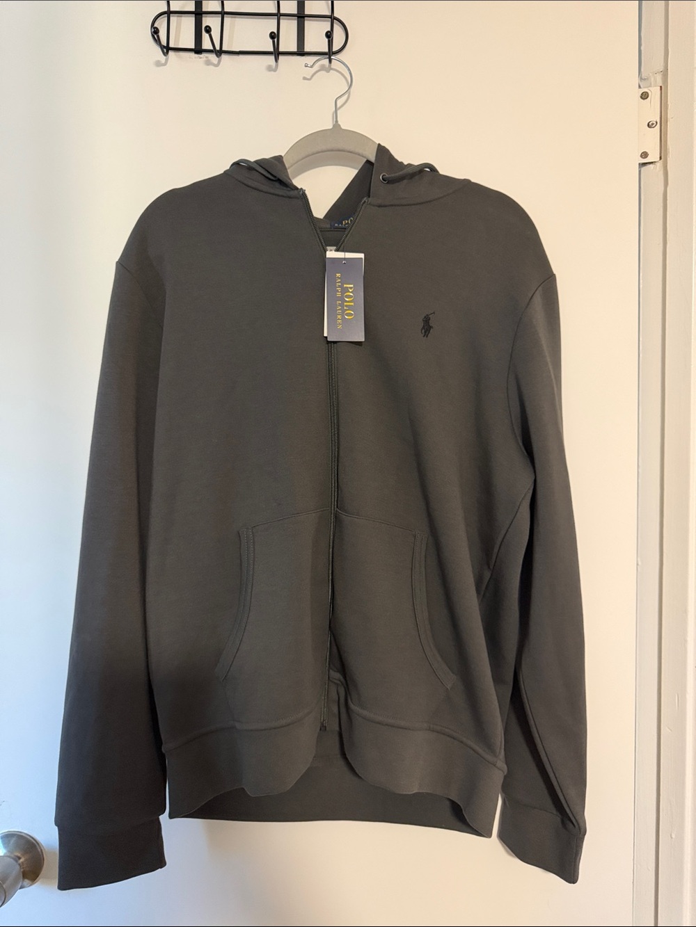 Polo by Ralph Lauren Hooded Full-Zip Jacket - Charcoal Gray